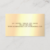 Elegant stijlvol, modern Faux Gold Glitter Visitekaartje (Achterkant)
