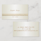 Elegant stijlvol, modern, Faux Gold Glittery Strip Visitekaartje (Voorkant / Achterkant)
