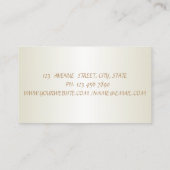 Elegant stijlvol, modern, Faux Gold Glittery Strip Visitekaartje (Achterkant)