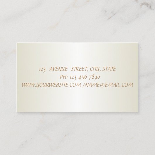 Elegant stijlvol, modern, Faux Gold Glittery Strip Visitekaartje (Achterkant)