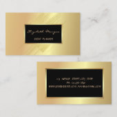 Elegant stijlvol modern, Faux Gold, Stripes Visitekaartje (Voorkant / Achterkant)