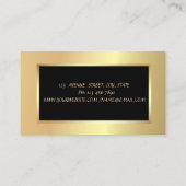 Elegant stijlvol modern, Faux Gold, Stripes Visitekaartje (Achterkant)