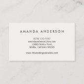 Elegant Stijlvol Modern Faux Gold | VISITEKAARTJE (Achterkant)