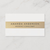 Elegant Stijlvol Modern Faux Gold | VISITEKAARTJE (Voorkant)