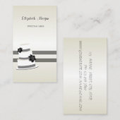 Elegant stijlvol, modern, gestreept, Cake Visitekaartje