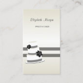 Elegant stijlvol, modern, gestreept, Cake Visitekaartje (Voorkant)