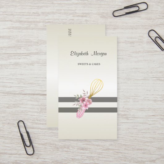 Elegant stijlvol, modern, gestreept, handgereedsch visitekaartje (Voorkant / Achterkant in situ)