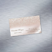 Elegant stijlvol modern glitter magnetisch visitekaartje (Voorbeeld)