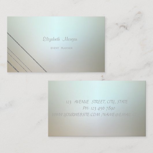 Elegant stijlvol, modern, glittery Stripes Visitekaartje (Voorkant / Achterkant)