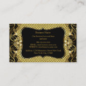 Elegant stijlvol, modern Gold Black Designer Visitekaartje (Achterkant)