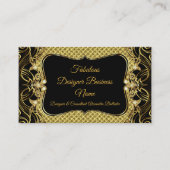 Elegant stijlvol, modern Gold Black Designer Visitekaartje (Voorkant)