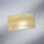 Elegant stijlvol, modern Gold Glitter Magnetisch Visitekaartje (Voorbeeld)