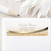 Elegant stijlvol, modern Gold Glittery Bokeh Etiket (Insitu)