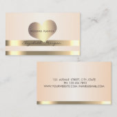 Elegant stijlvol, modern Gold Stripes, hart Visitekaartje (Voorkant / Achterkant)