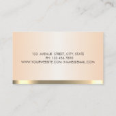 Elegant stijlvol, modern Gold Stripes, hart Visitekaartje (Achterkant)