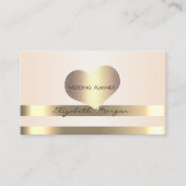 Elegant stijlvol, modern Gold Stripes, hart Visitekaartje (Voorkant)