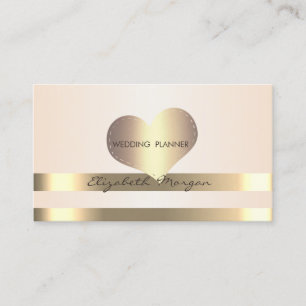 Elegant stijlvol, modern Gold Stripes, hart Visitekaartje