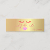 Elegant stijlvol, modern goud, lips, as, Makeup Mini Visitekaartje (Voorkant)
