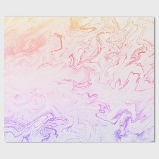 Elegant stijlvol, modern holografisch marmer cadeaupapier (Vlak)