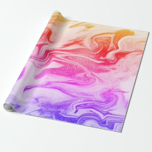 Elegant stijlvol, modern holografisch marmer cadeaupapier