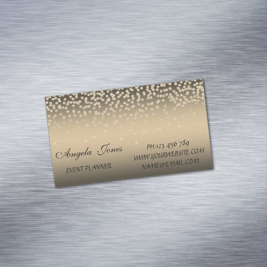 Elegant stijlvol, modern, klein Folie, vertrouweli Visitekaartje Magneet (Voorbeeld)