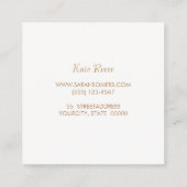 Elegant Stijlvol Modern Licht Roze Gestreept Vierkante Visitekaartje (Achterkant)