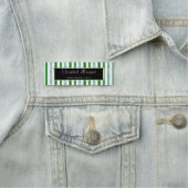 Elegant stijlvol, modern, Lijst, groene strepen Naamplaatje (In situ)