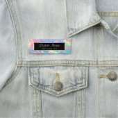 Elegant stijlvol, modern, Lijst, holografisch opal Naamplaatje (In situ)