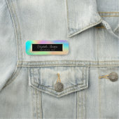 Elegant Stijlvol Modern, Lijst, Regenboog Holograf Naamplaatje (In situ)