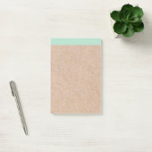 Elegant stijlvol, modern Mint Accent Kraft bedrukt Post-it® Notes (Kantoor)