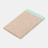 Elegant stijlvol, modern Mint Accent Kraft bedrukt Post-it® Notes (Schuin)