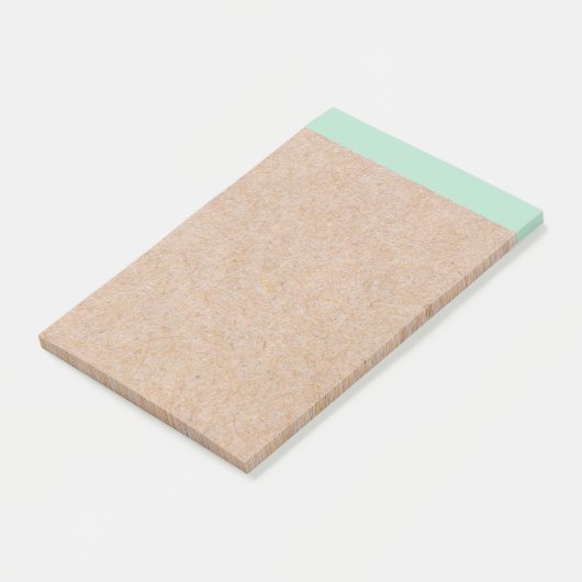 Elegant stijlvol, modern Mint Accent Kraft bedrukt Post-it® Notes (Schuin)
