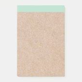 Elegant stijlvol, modern Mint Accent Kraft bedrukt Post-it® Notes (Voorkant)