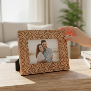 Elegant stijlvol modern patroon gegraveerde lijstjes