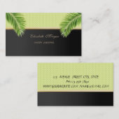 Elegant Stijlvol Modern, Polka Dots, Palm Leaves Visitekaartje (Voorkant / Achterkant)