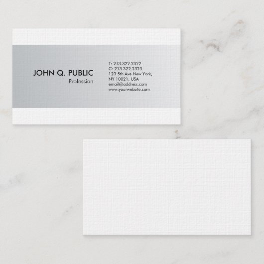 Elegant stijlvol, modern, professioneel luxe visitekaartje (Voorkant / Achterkant)