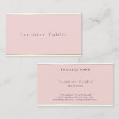 Elegant, stijlvol, modern, roze, witte luxe visitekaartje (Voorkant / Achterkant)