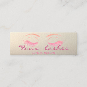 Elegant Stijlvol Modern Shinny, Faux Lashes Mini Visitekaartje