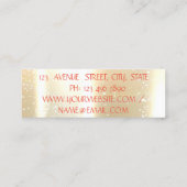 Elegant Stijlvol Modern Shinny, Lips, Lashes, Make Mini Visitekaartje (Achterkant)