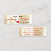 Elegant Stijlvol Modern Shinny, Lips, Lashes, Make Mini Visitekaartje (Voorkant / Achterkant)