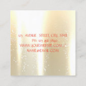 Elegant Stijlvol Modern Shinny, Lips, Lashes, Make Vierkante Visitekaartje (Achterkant)