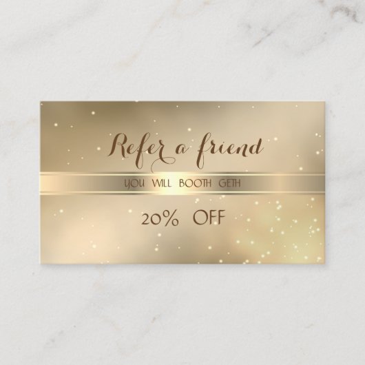 Elegant Stijlvol, Modern, Shiny Reference Kaart (Voorkant)