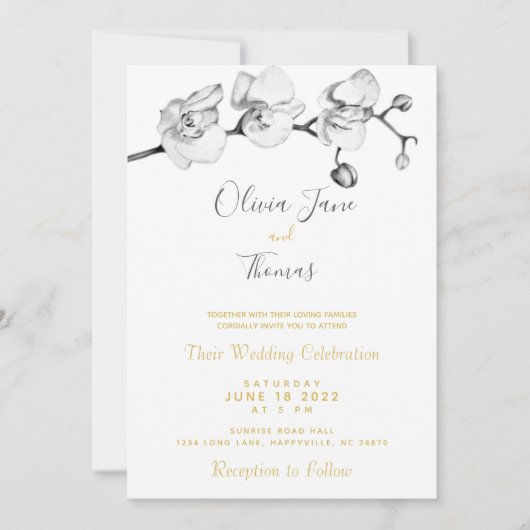 Elegant Stijlvol Modern Simple Floral Botanische B Kaart (Voorkant)