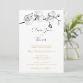 Elegant Stijlvol Modern Simple Floral Botanische B Kaart (Staand voorkant)