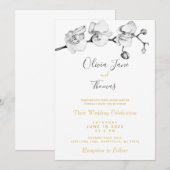 Elegant Stijlvol Modern Simple Floral Botanische B Kaart (Voorkant / Achterkant)