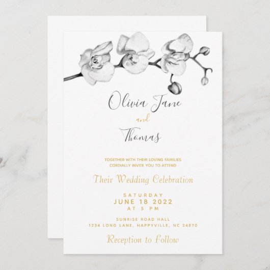 Elegant Stijlvol Modern Simple Floral Botanische B Kaart (Voorkant / Achterkant)