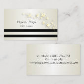 Elegant Stijlvol Modern, Striped, Flowers Visitekaartje (Voorkant / Achterkant)