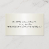 Elegant Stijlvol Modern, Striped, Flowers Visitekaartje (Achterkant)