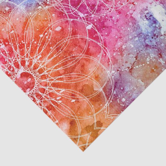 Elegant Stijlvol Modern Trendy White Mandalas Tissuepapier (Detail)