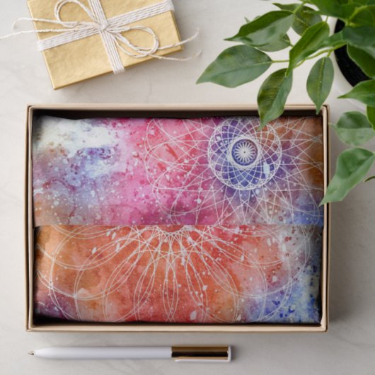 Elegant Stijlvol Modern Trendy White Mandalas Tissuepapier (Geschenk)